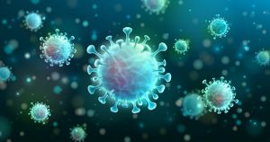 Coronavirus 2019 Ncov Virus Background With Disease Cells Covid 19 Corona Virus Outbreaking Pandemic Medical Health Risk