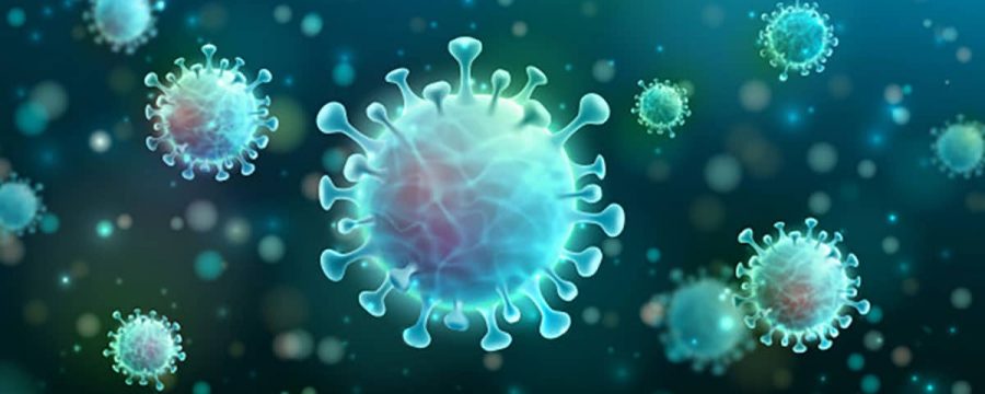 Coronavirus 2019 Ncov Virus Background With Disease Cells Covid 19 Corona Virus Outbreaking Pandemic Medical Health Risk